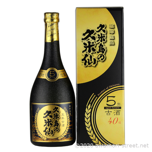 久米島の久米仙 ブラック 5年古酒 40度,720ml / 久米島の久米仙