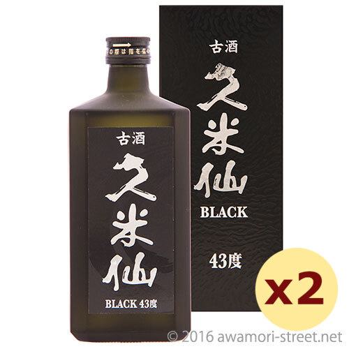 久米仙 古酒 ブラック 43度,720ml ×2本セット / 久米仙酒造