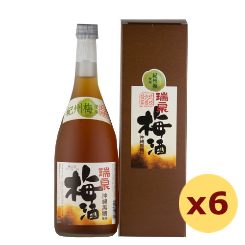 沖縄黒糖使用梅酒 12度,720ml ×6本セット / 瑞泉酒造