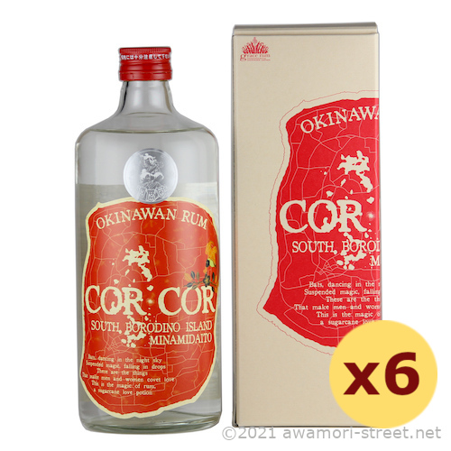 COR COR 赤 40度,720ml x 6本セット ラム酒 / グレイス・ラム
