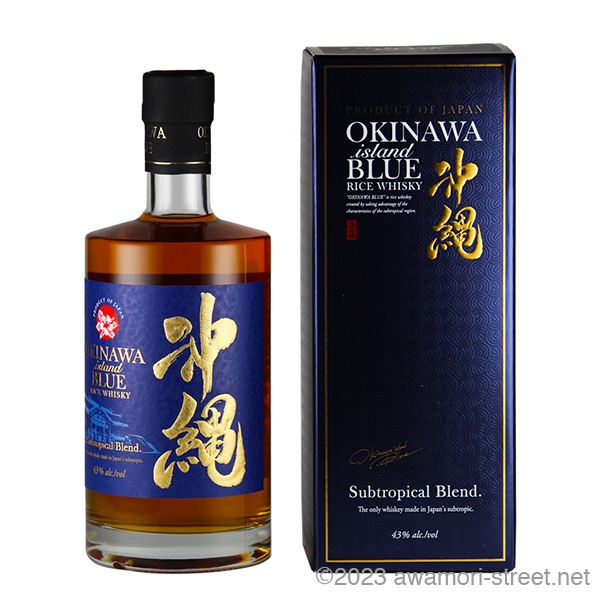OKINAWA island BLUE 43度,700ml / 久米仙酒造 沖縄発ライスウイスキー