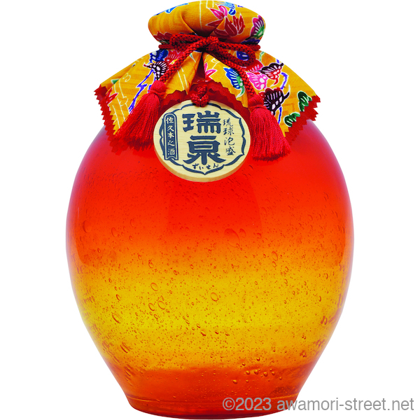 琉球ガラス1升 -橙- 瑞泉 古酒 43度,1800ml / 瑞泉酒造