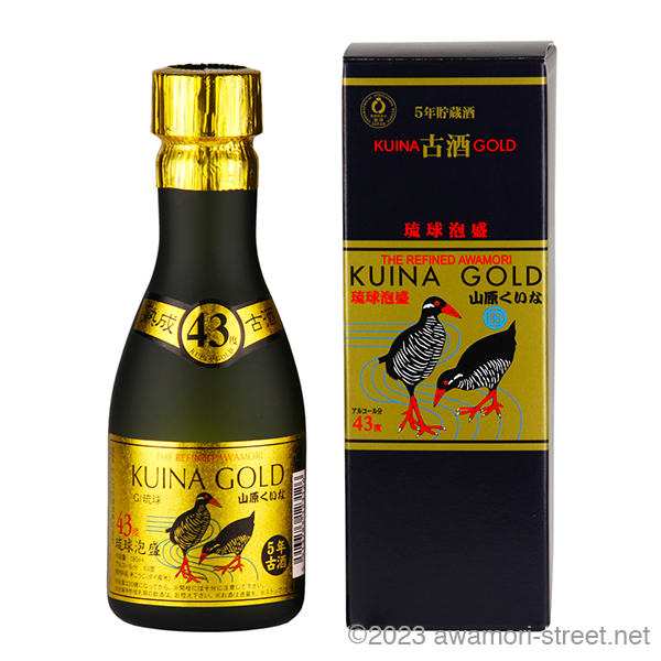 KUINA BLACK ゴールド 5年古酒 43度,180ml / やんばる酒造