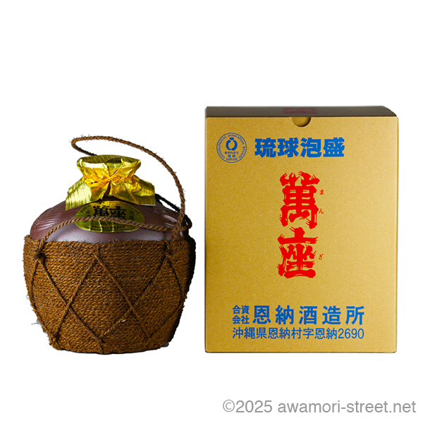 萬座 古酒 シュロ巻壺 40度,1800ml / 恩納酒造