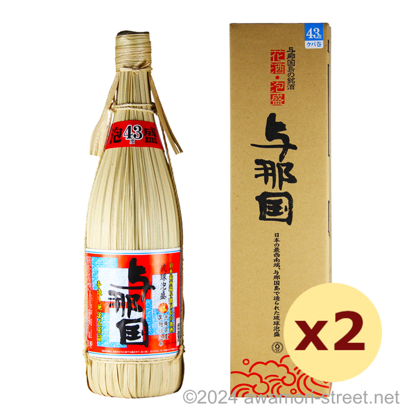 与那国 クバ巻き 43度,1800ml x 2本セット / 崎元酒造