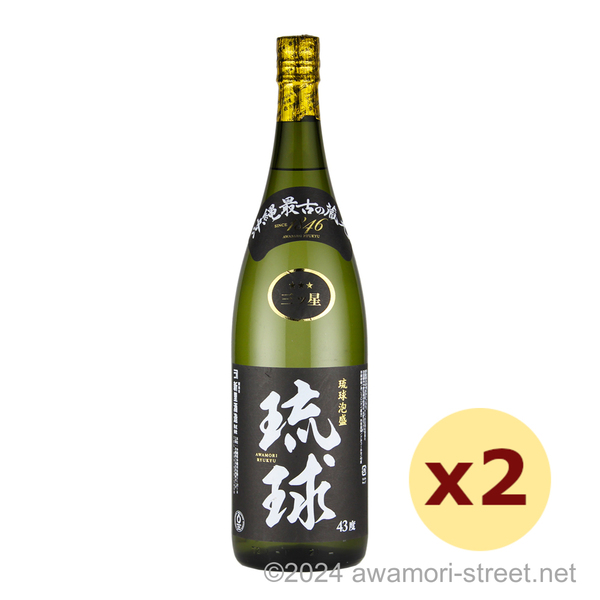 琉球 43度,1800ml x 2本セット / 新里酒造