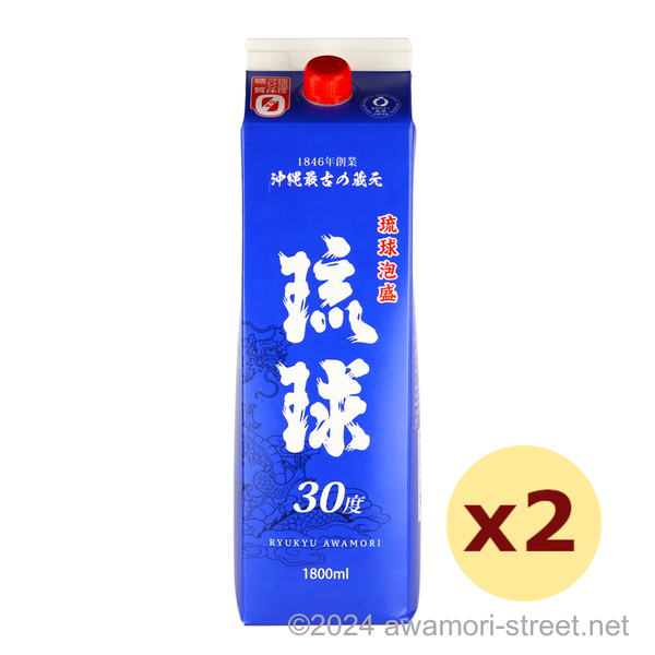 琉球 紙パック 30度,1800ml x 2本セット / 新里酒造