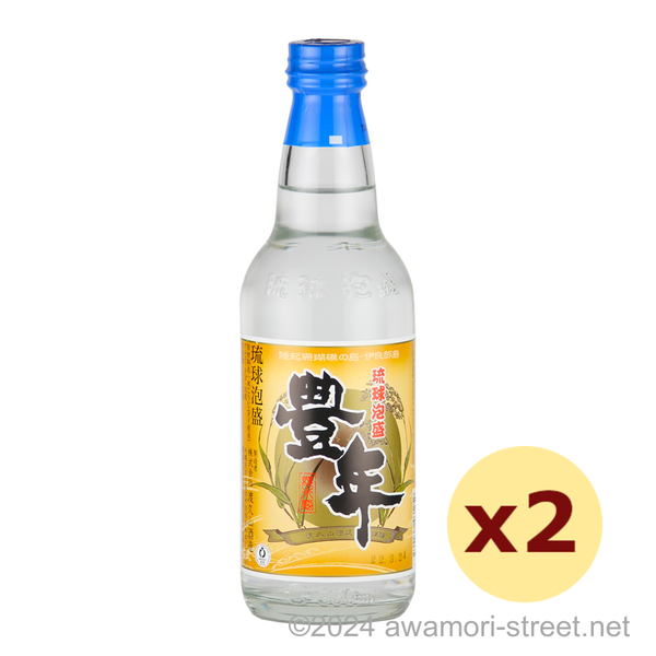 豊年 30度,360ml ハーフボトル x 2本セット / 渡久山酒造
