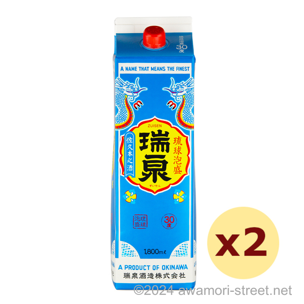 瑞泉 紙パック 30度,1800ml x 2本セット / 瑞泉酒造
