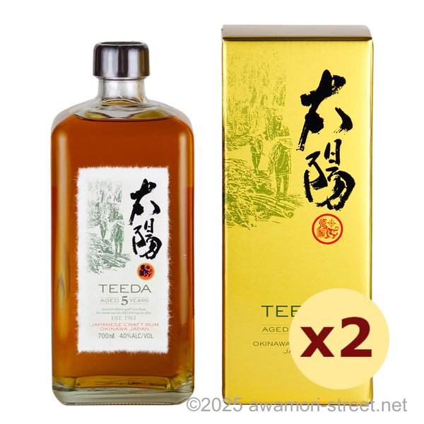 TEEDA 5年 ジャパニーズ クラフト ラム 40度,700ml x 2本セット / ヘリオス酒造