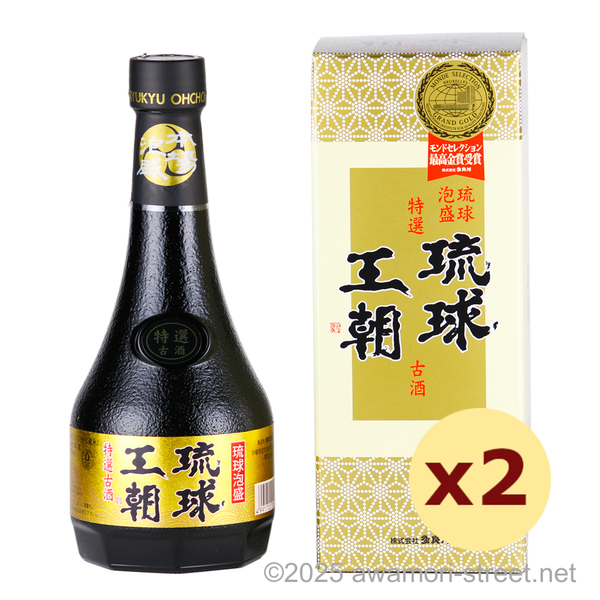 琉球王朝 特選古酒 30度,375ml ハーフボトル x 2本セット / 多良川