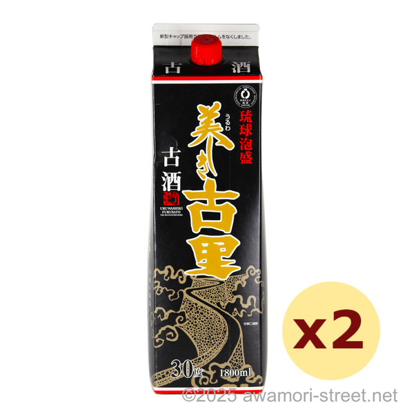 美しき古里 古酒 紙パック 30度,1800ml x 2本セット / 今帰仁酒造