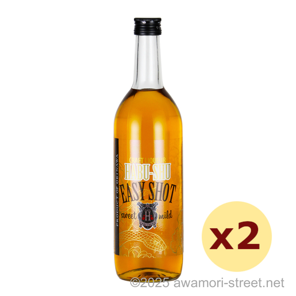 ハブ酒 Double H EASY SHOT 25度,720ml x 2本セット / 南島酒販