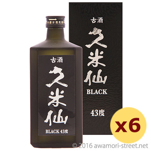久米仙 古酒 ブラック 43度,720ml ×6本セット / 久米仙酒造