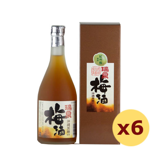 沖縄黒糖使用梅酒 12度,500ml ×6本セット / 瑞泉酒造