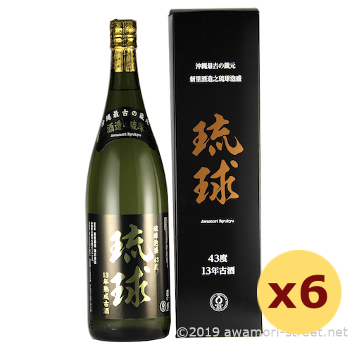 秘蔵酒 琉球 13年古酒 43度,1800ml x 6本セット / 新里酒造