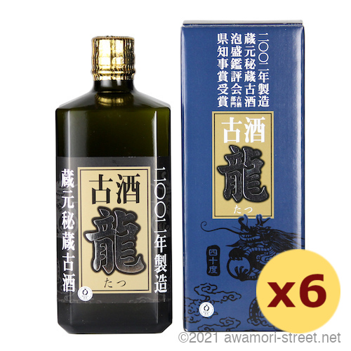 龍 蔵元秘蔵古酒 2002年製造 40度,720ml x 6本セット / 金武酒造