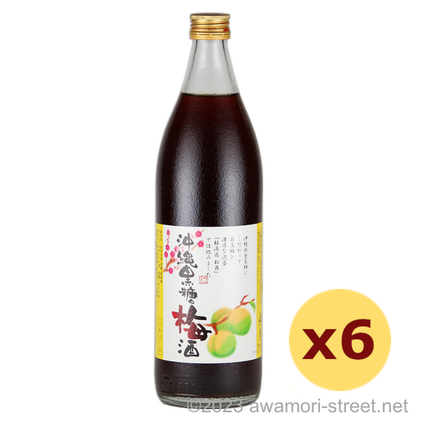 沖縄黒糖梅酒 12度,900ml x 6本セット / 崎山酒造廠
