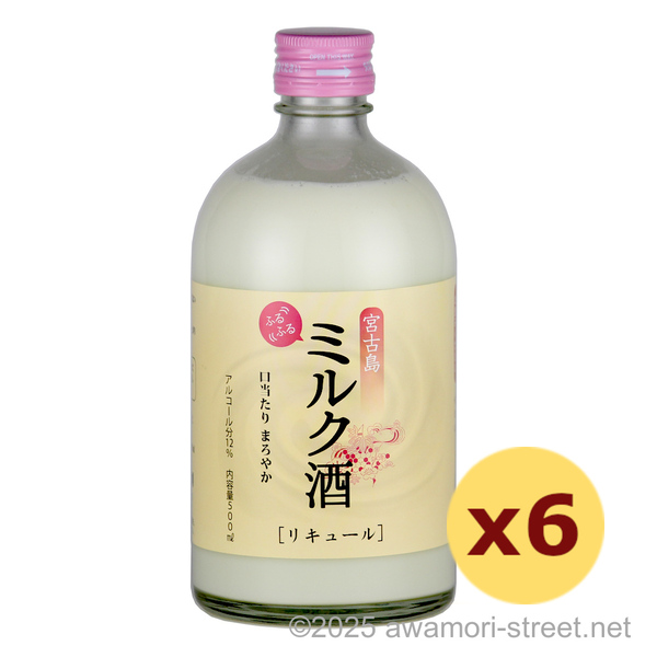 宮古島 ミルク酒 12度,500ml x 6本セット / 多良川