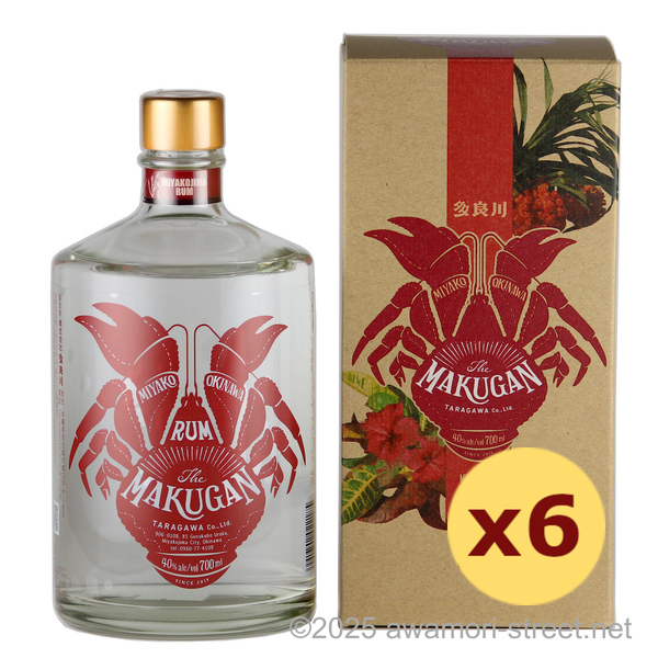 MAKUGAN 40度,700ml x 6本セット / 多良川 ラム酒