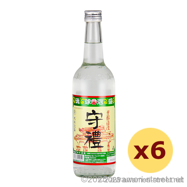 守禮 30度,600ml x 6本セット / 神村酒造