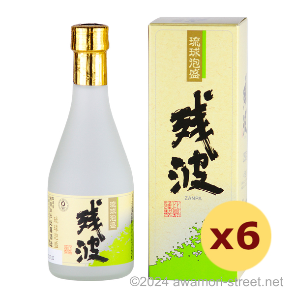 残波ホワイト 25度,300ml ハーフボトル ザンシロ x 6本セット / 比嘉酒造