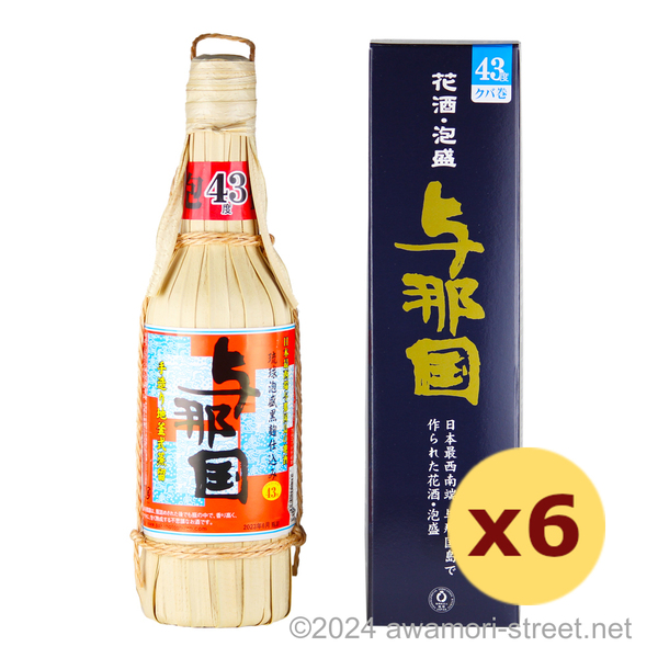 与那国 クバ巻き 43度,600ml x 6本セット / 崎元酒造