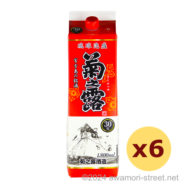 菊之露 紙パック 30度,1800ml x 6本セット / 菊之露酒造
