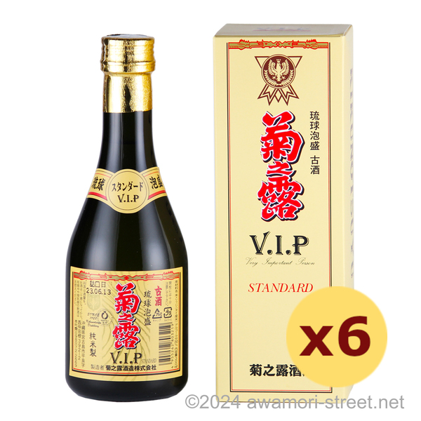 菊之露 V.I.Pスタンダード 古酒 30度,300ml ハーフボトル x 6本セット / 菊之露酒造