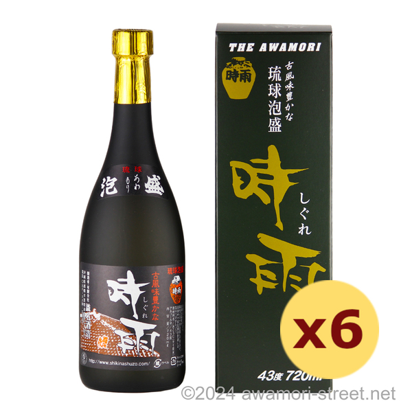 時雨 43度,720ml x 6本セット / 識名酒造