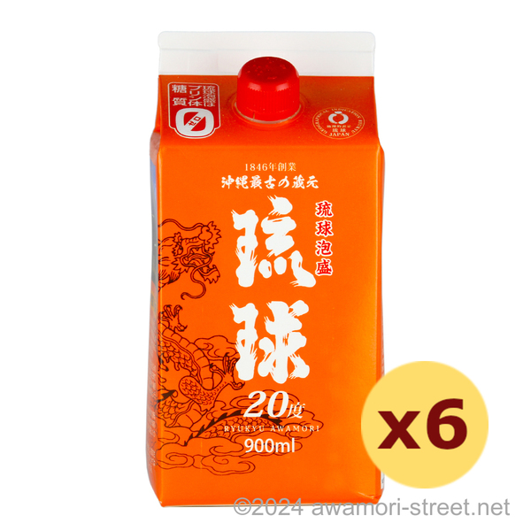 琉球 紙パック 20度,900ml x 6本セット / 新里酒造