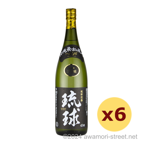 琉球 43度,1800ml x 6本セット / 新里酒造