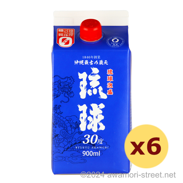 琉球 紙パック 30度,900ml x 6本セット / 新里酒造