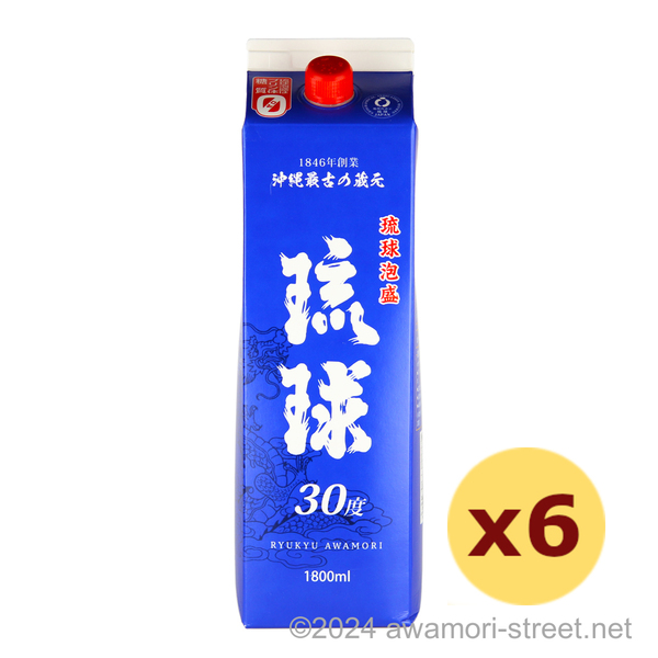 琉球 紙パック 30度,1800ml x 6本セット / 新里酒造