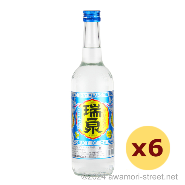 瑞泉 30度,600ml x 6本セット / 瑞泉酒造