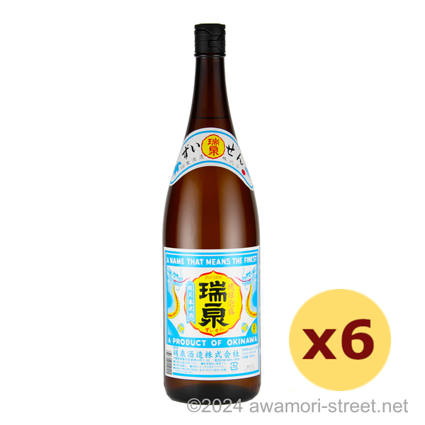 瑞泉 43度,1800ml x 6本セット / 瑞泉酒造