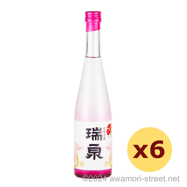 マイルド泡盛 瑞泉 ハイビスカス酵母 20度,500ml x 6本セット / 瑞泉酒造