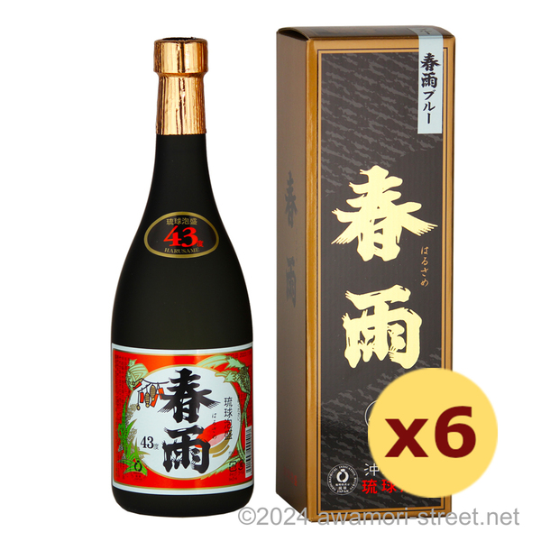 春雨ブルー 43度,720ml x 6本セット / 宮里酒造