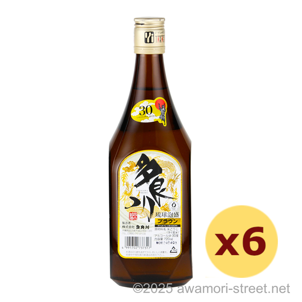 多良川 ブラウン 30度,720ml x 6本セット / 多良川