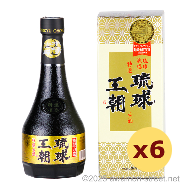 琉球王朝 特選古酒 30度,375ml ハーフボトル x 6本セット / 多良川