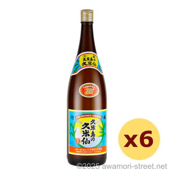 久米島の久米仙 30度,1800ml x 6本セット / 久米島の久米仙