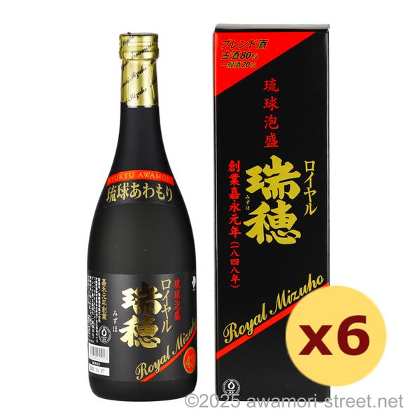 瑞穂 ロイヤル 43度,720ml  x 6本セット 古酒80%ブレンド / 瑞穂酒造