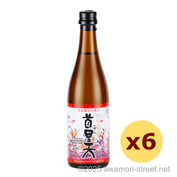 首里天 25度,100ml ミニボトル x 6本セット / 瑞穂酒造