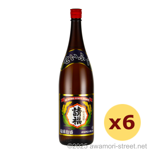 直火請福 43度,1800ml x 6本セット / 請福酒造