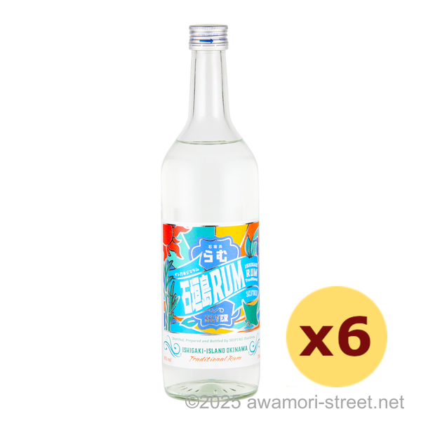 石垣島RUM SILVER 40度,700ml x 6本セット / 請福酒造
