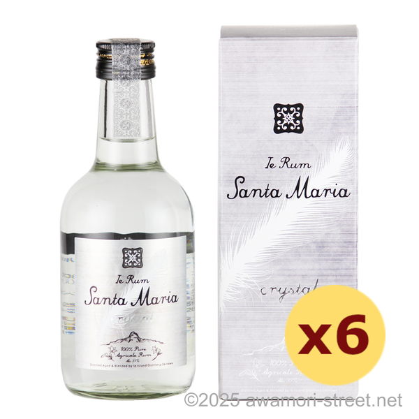 イエラム サンタマリア クリスタル 37度,300ml ハーフボトル x 6本セット ラム酒 / 伊江島蒸留所