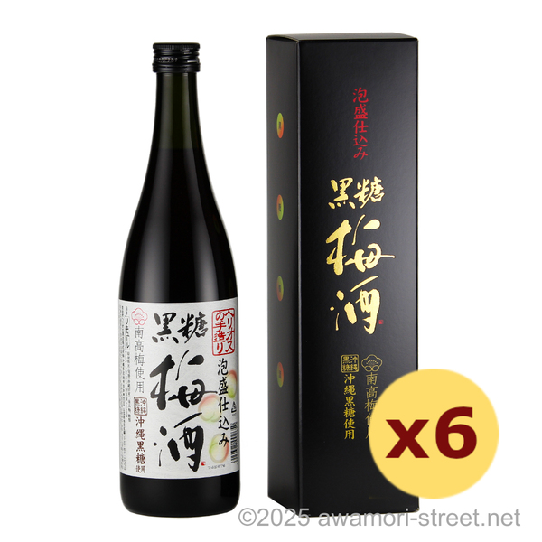 ヘリオスの手造り 泡盛仕込み 黒糖梅酒 15度,720ml x 6本セット / ヘリオス酒造
