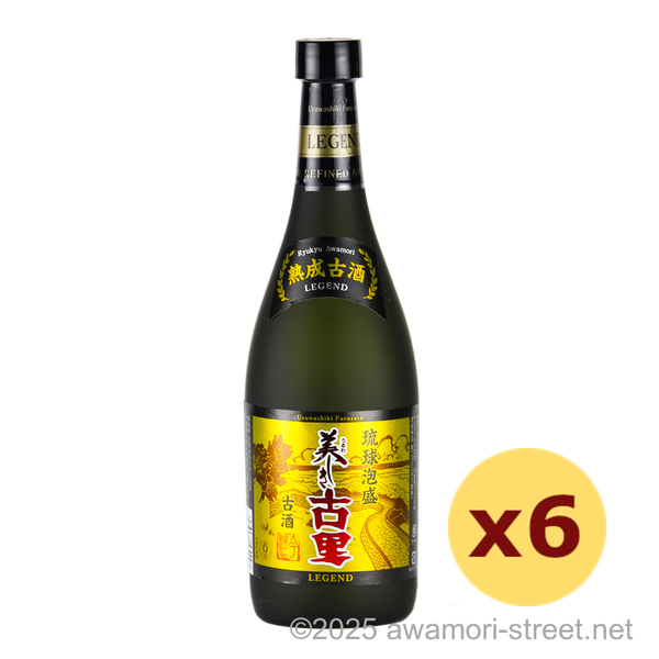 美しき古里 熟成古酒 LEGEND 25度,720ml x 6本セット / 今帰仁酒造