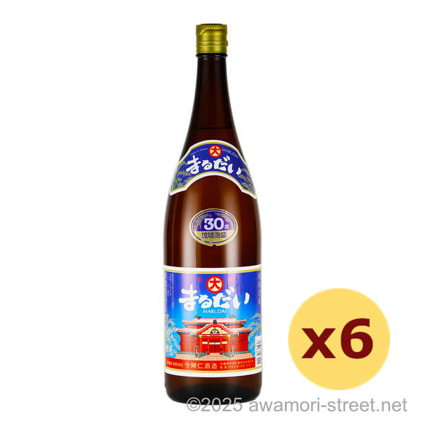 まるだい 30度,1800ml x 6本セット / 今帰仁酒造