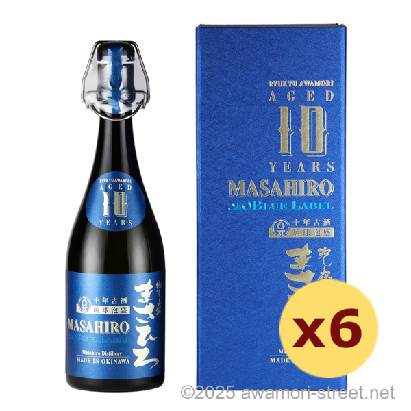 10年古酒 まさひろブルーラベル 40度,720ml x 6本セット / まさひろ酒造